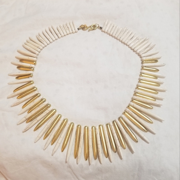 KJL Egyptian Revival Runway Cleopatra Spiked Necklace - Picture 9 of 9